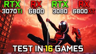 RTX 3070 Ti vs RX 6800 vs RTX 3080 vs RX 6800 XT  Test in 16 Games  1440p  Which One Is Better 🤔 [upl. by Garmaise]