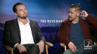 Leonardo DiCaprio and Tom Hardy Interview THE REVENANT [upl. by Norraa]