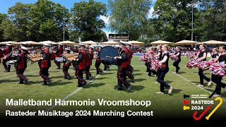 Malletband Harmonie Vroomshoop  WAMSB Marching Contest  Rasteder Musiktage 2024 [upl. by Novad]