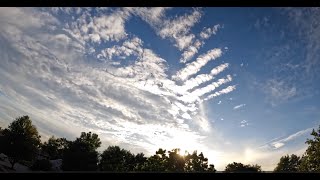 Cirrus and Cirrostratus with some Cumulus  Full Day Time Lapse to Golden Sunset  GoPro 10 Black [upl. by Nodgnal]