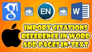 MAC How To Import citation to EndNote and use in Word [upl. by Isla]