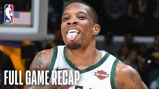 BUCKS vs LAKERS  Eric Bledsoe Shines Against Los Angeles  March 1 2019 [upl. by Yanat]