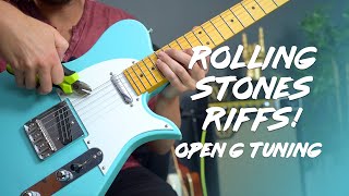 Top 5 Rolling Stones songs in Open G  beginner to intermediate [upl. by Ezana]