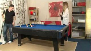 wwwMadFuncouk  BCE  Riley  7ft Black Cat Pool Table HPT17 [upl. by Ashling212]