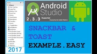 Android studio tutorial  Android snackbar example  Android toast example When to show toast [upl. by Leeann742]