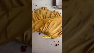 Haldi Outfit Inspo 💛 sareeforweddingparty sareedrape weddingoutfit haldioutfit yellowsaree [upl. by Esmond]