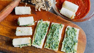 Bread Lasagne Roll Ups  Lasagna Recipe Without Sheets  vegetarian Recipe [upl. by Aneehsak]