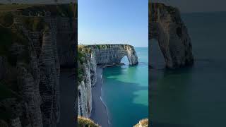 Trip to Étretat ❤️francetraveltrendingreelswanderlusteuropeanvacationnature 😍 [upl. by Gayner]