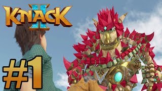 Knack 2 Gameplay Walkthrough Part 1  1 HOURS  Chapter 1 and Chapter 2 PS4 PRO 60fps [upl. by Leandro507]