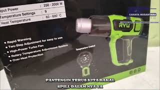 Heat Gun RYU RHG6004  Pistol Pemanas Listrik REVIEW PRODUK RYU [upl. by Vinay]