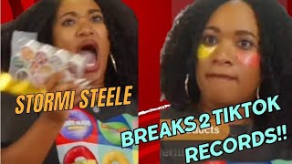 STORMI STEELE BREAKS 2 TIKTOK RECORDS DESTINY PAYTON JUMPING AROUND IN THE BACKGROUND [upl. by Hali311]