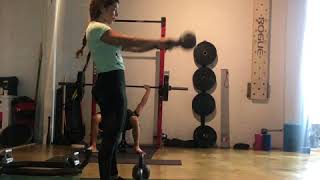 Leg Routine Kettlebell Swings for Squatober  Angelica Casanas [upl. by Starlene]