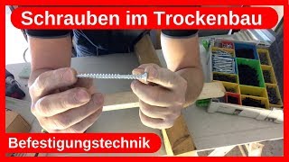 Schrauben im Trockenbau  Befestigungstechnik Justierschrauben  Stellschrauben  Dachausbau DIY [upl. by Nuavahs150]