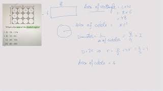 Calculating the Area of a Shaded Region  PMO Preparation for Rectangles and Circles pmo area [upl. by Tiffy]