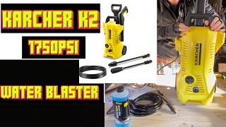 Karcher K2 1750 psi water blaster with car kit  unboxing and review [upl. by Laris]