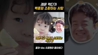 레몬먹다가 백종원 막내딸 백종원을 소환하네🤣 백종원 딸바보 슈퍼맨이돌아왔다 [upl. by Coward841]