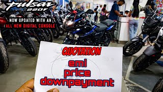 2024 Bajaj Pulsar 220F updated Console  Festival Offer  Downpaymentpriceemifeatures amp exhaust [upl. by Nnalyrehc]