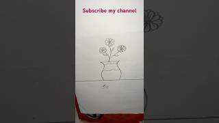 Flower pot drawing  easy drawing shorts youtubeshorts ​⁠TheARTlabw4r [upl. by Einafets]