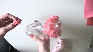 DIY How to fold PLASTIC FLOWER by table cloth Decoration Idea [upl. by Dranik]