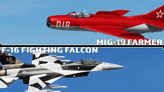 MIG19 Farmer VS F16 Fighting Falcon DCS Dogfight [upl. by Zoltai27]