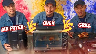 Cara Panggang Ayam Paling Sedap Air Fryer VS Oven VS Cast Iron Resepi Bonus Sweet Potato Fries [upl. by Aisan]