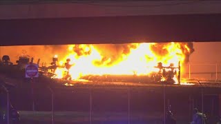 Community reacts after massive truck fire off I55 near Valero plant [upl. by Nylannej710]