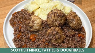 MINCE amp TATTIES WITH DOUGHBALLS TRADITIONAL SCOTTISH RECIPE FOR MINCE amp POTATOES WITH DUMPLINGS [upl. by Rhiana]