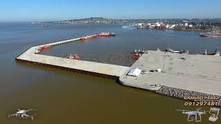 VIDEO DRON MUELLE PESQUERO CAPURRO CON OBRA FINALIZADA EN EL DIA DE SU INAUGURACION 3 DE SET 2024 [upl. by Leese725]