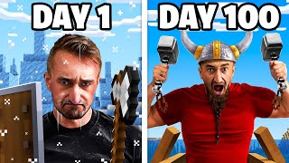 I Survived 100 Days As A Norse God in Minecraft [upl. by Coralyn354]