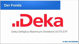 DAXplus Maximum Dividend ETF  8 Dividende  ETFVorstellung [upl. by Akyeluz655]