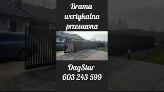 Brama przesuwna ogrodzenie wertykalne [upl. by Strait]