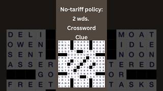 Notariff policy 2 wds Crossword Clue crossword crosswordpuzzles [upl. by Nosidda]