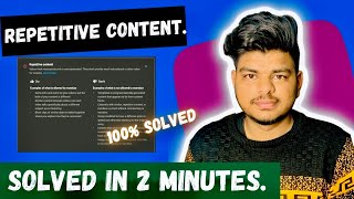 How to solve repetitive content  Fix repetitive content in 2 minutes [upl. by Rozelle786]