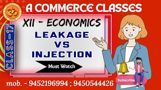 Xii  Leakage vs Injection A Commerce Classes [upl. by Ativahs232]