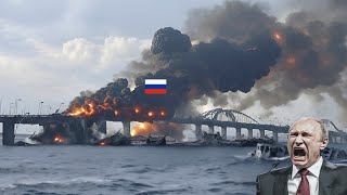 THE CRIMEAN BRIDGE CANNOT BE USED AGAIN French Aerial Bombs wiped out Russias logistical artery [upl. by Adnar]