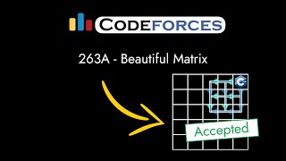 Codeforces 263A  Beautiful Matrix  Detailed C Solution  TheCoDeveloper [upl. by Annor]