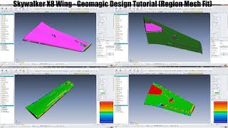 Skywalker X8 Wing  Geomagic Design Tutorial Region Mesh Fit [upl. by Adnor523]