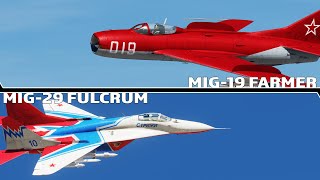 I’ve got a Fulcrum up my trumpet MIG19 Farmer VS MIG29 Fulcrum DCS Dogfight [upl. by Fatsug]