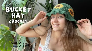 👒 BUCKET HAT CROCHET  beginner friendly tutorial [upl. by Edijabab]