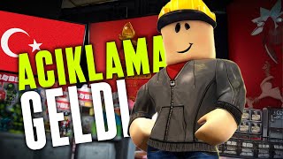 ROBLOXTAN AÇIKLAMA GELDİ sonunda [upl. by Kemppe561]