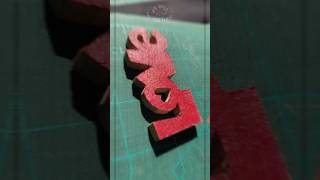 DIY scroll saw cutting Text Cutting Love Keychain woodworking ytshorts woodworking scrollsaw [upl. by Knowle615]