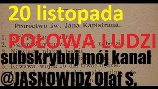 20 listopada połowa ludzi zginie STARE PROROCTWO i jasnowidz Krzysztof Jackowski BOJĘ SIĘ LISTOPADA [upl. by Charo]