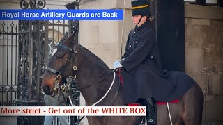 King’s Guards More strict  “Get out of the WHITE BOX” Follow The RULES kingsguard horseguards [upl. by Ttsepmet]