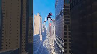 Insane Movements and Air Tricks  Spider Man Miles Morales shorts [upl. by Yaluz384]