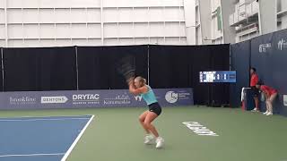 Kristina Novak In Action vs Fiona Crawley At Calgarys National Bank Tennis Open October 14 2024 [upl. by Eimirej]