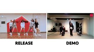 여자친구 GFRIEND  밤 Time For The Moon Night  Released vs Demo Choreography Ver [upl. by Aimahs]