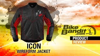 Icon Wireform Motorcycle Jacket Review  BikeBanditcom [upl. by Eniamor]