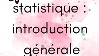 La Statistique descriptive 1  Lintroduction générale FEG [upl. by Belamy]