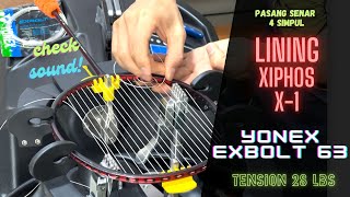 LINING Xiphos X1 amp YONEX Exbolt 63 white V28 H30 [upl. by Seldun410]