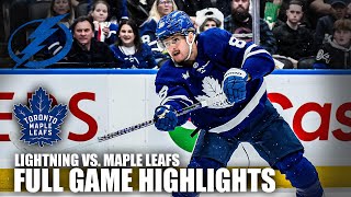 Tampa Bay Lightning vs Toronto Maple Leafs  Full Game Highlights  ESPN NHL [upl. by Eixid]